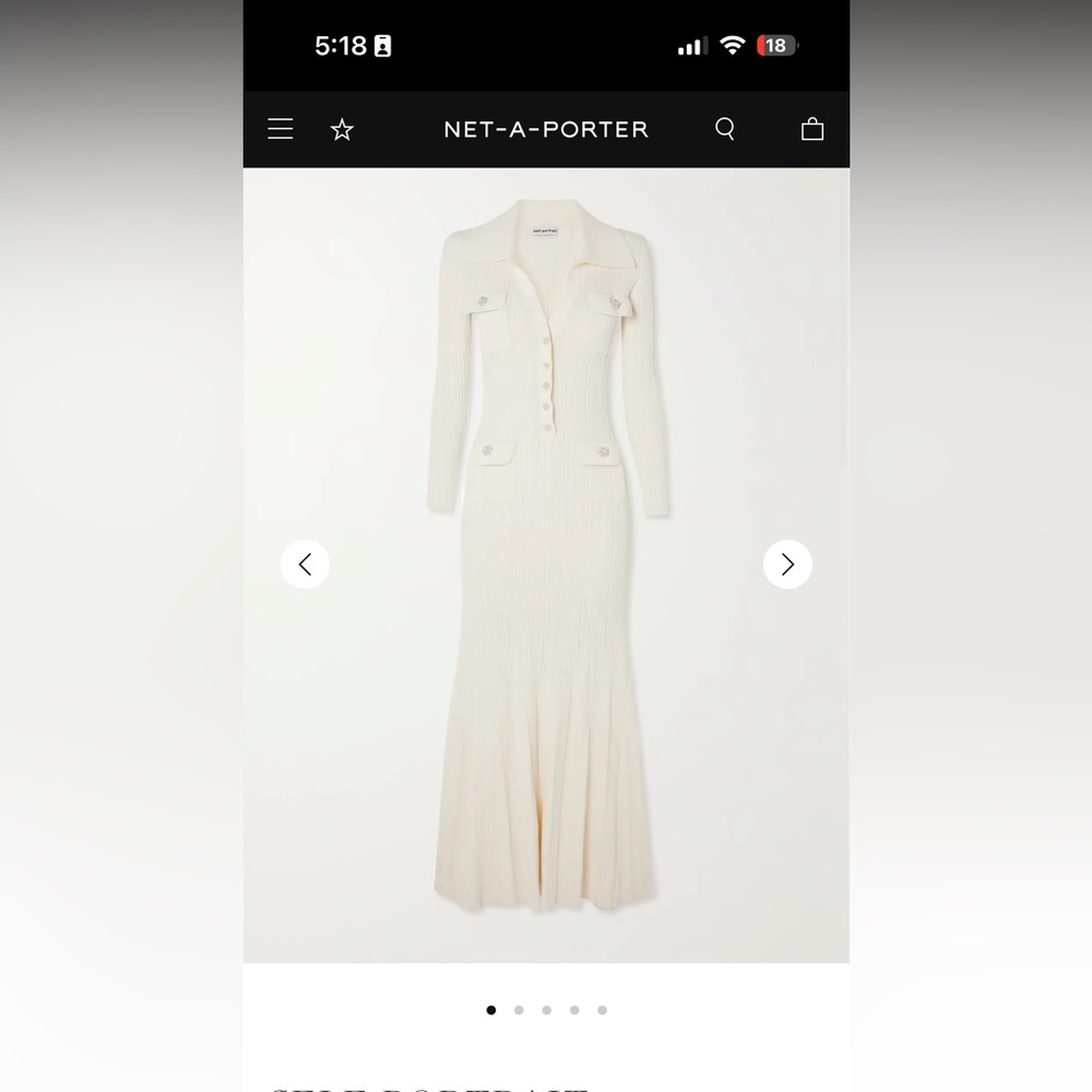 NWT size medium self portrait ribbed midi